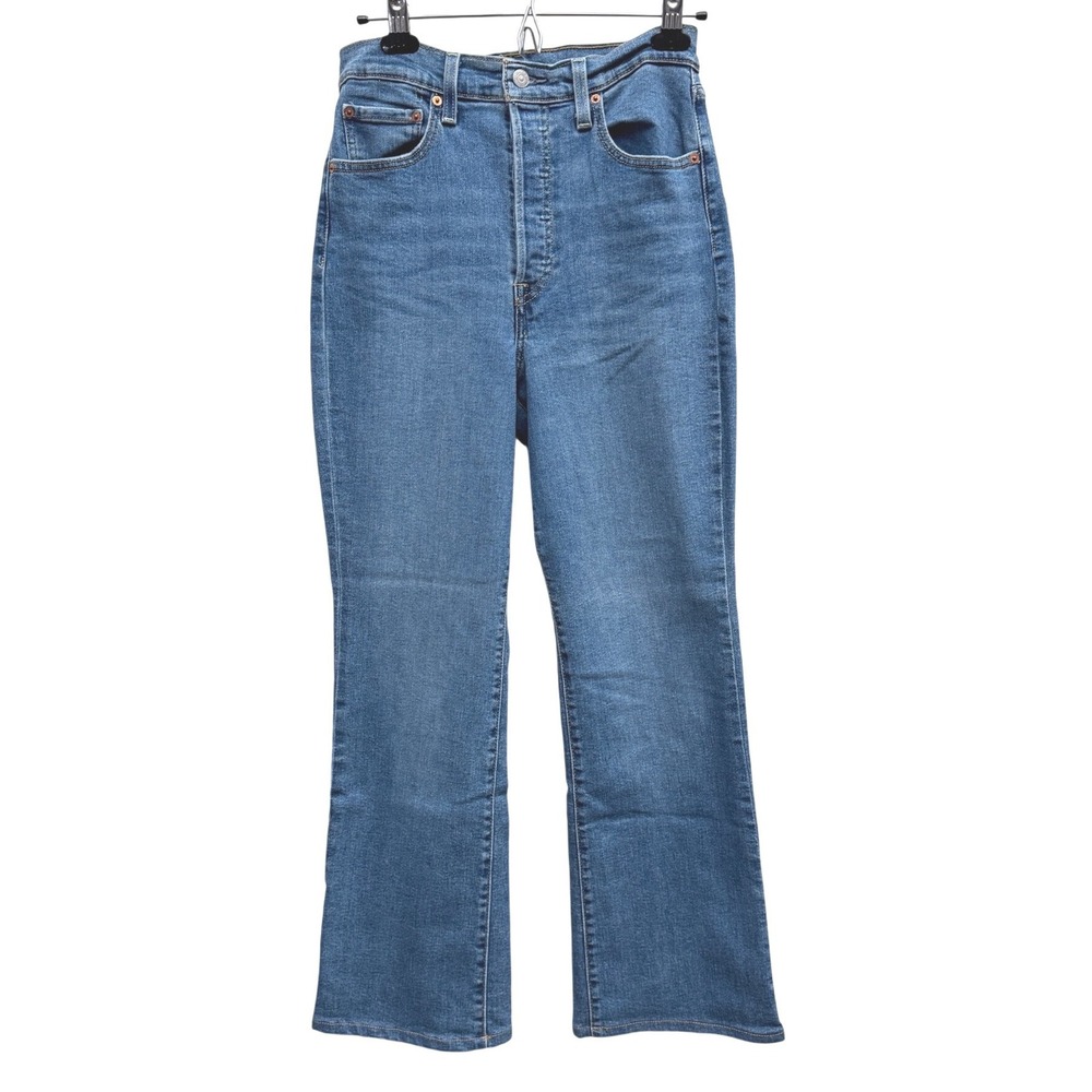 Levi's Ribcage Boot Jeans Women's 30x33 High Rise Bootcut Medium Wash Denim - Picture 2 of 9